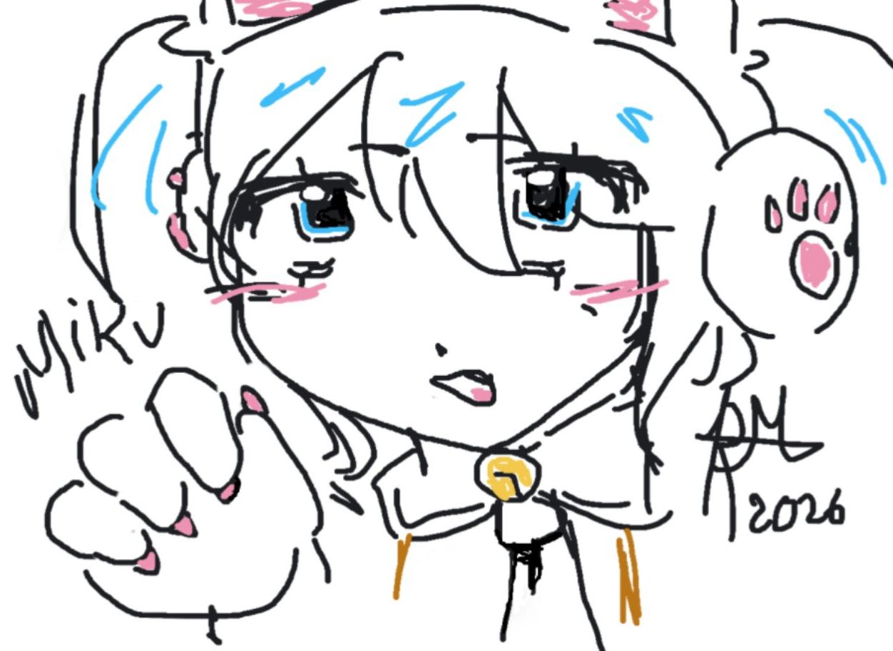 Nyanko Miku drawing
